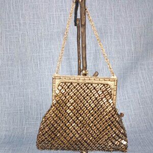 1930's Silver Toned Metal Mesh Purse